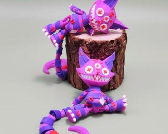 Articulated Halloween Cat Toy – 3D Printed Creepy Cute Figure