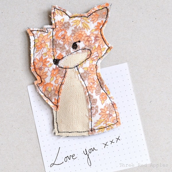 LAST ONE! Embroidered Mr Fox Magnet