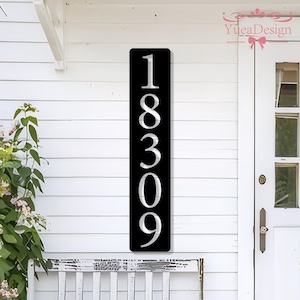 Personalized Address Sign,House Decor Metal House Number Sign,Retro Style House Number,Address Sign with Street Name,Modern Metal House Sign