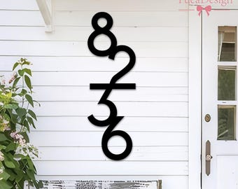 Personalized Address Sign, House Decor Metal House Number Sign, Retro Style House Number, Minimalist Outdoor Address Sign, Modern House Sign