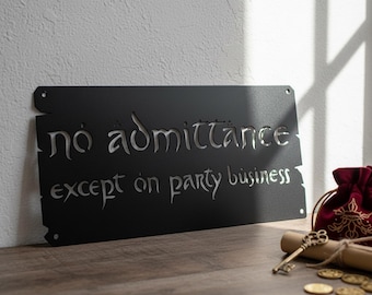 Personalized Fantasy Party Business Metal Sign, DND-Themed No Admittance Sign, Game Room Door Decor,Man Cave Metal Wall Sign,DND Player Gift