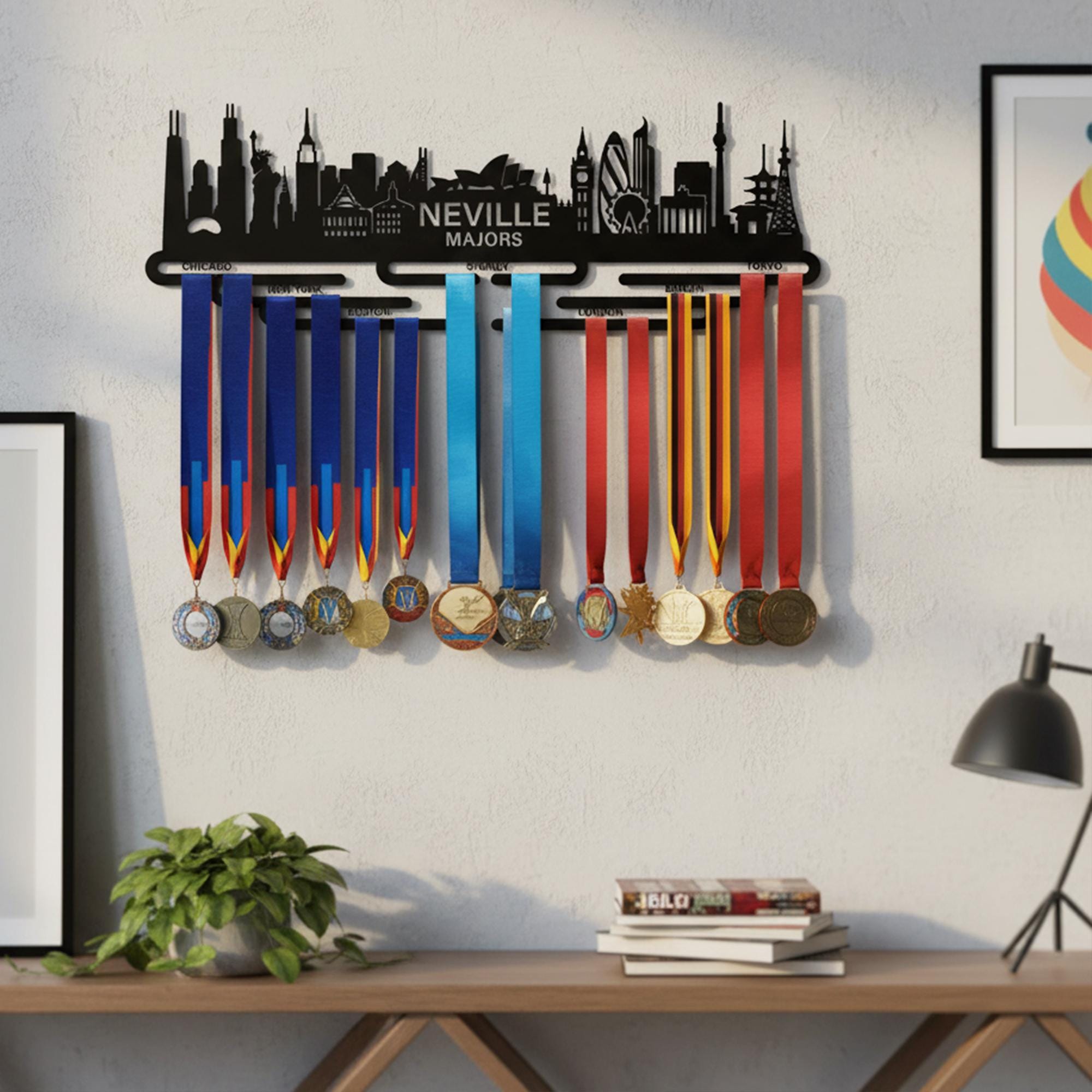 Personalized World Marathon Majors Medal Hanger Metal Sign, Marathon ...