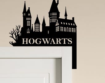 Personalized Magic Castle Silhouette Door Corner Metal Sign，Magic-Themed Door Corner Metal Decor，Castle Art Sign，Room Decor