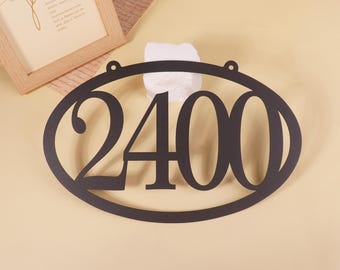 Personalized Address Sign,House Decor Metal House Number Sign,Retro Style House Number,Address Sign with Street Name,Modern Metal House Sign