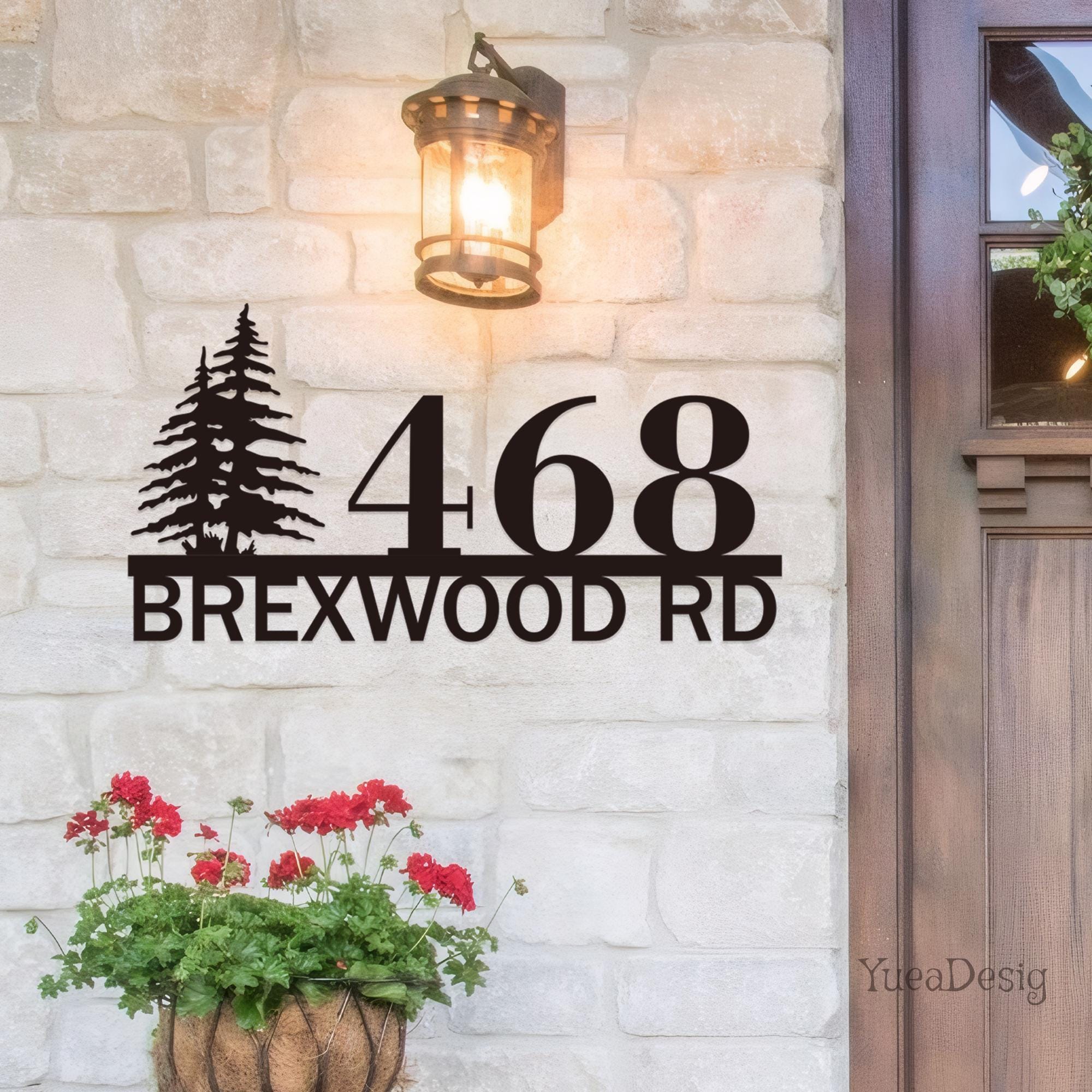 Personalized Address Sign,house Decor Metal House Number Sign,retro ...