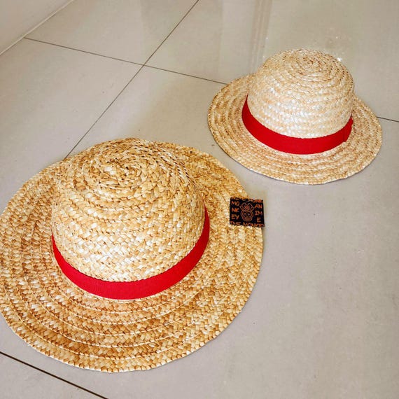 Handmade Luffy Straw Hat – Anime Cosplay, Faux Leather Cord