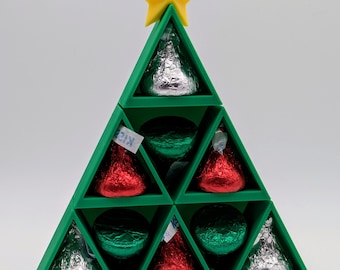 Hershey Kiss Christmas Tree 3d Print File 3MF/STL Stocking Stuffer Gift Box