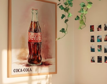 コカ・コーラのヴィンテージポスター、ポップアートプリント、キッチン