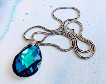 Brilliant Blue Crystal Pendant