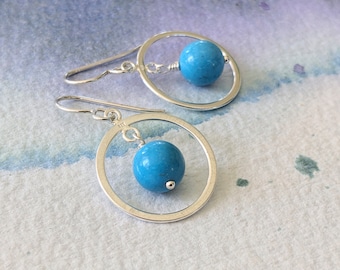 Sterling Silver Turquoise Earrings