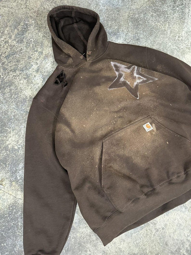 Vintage Distressed Carhartt Hoodie image 3