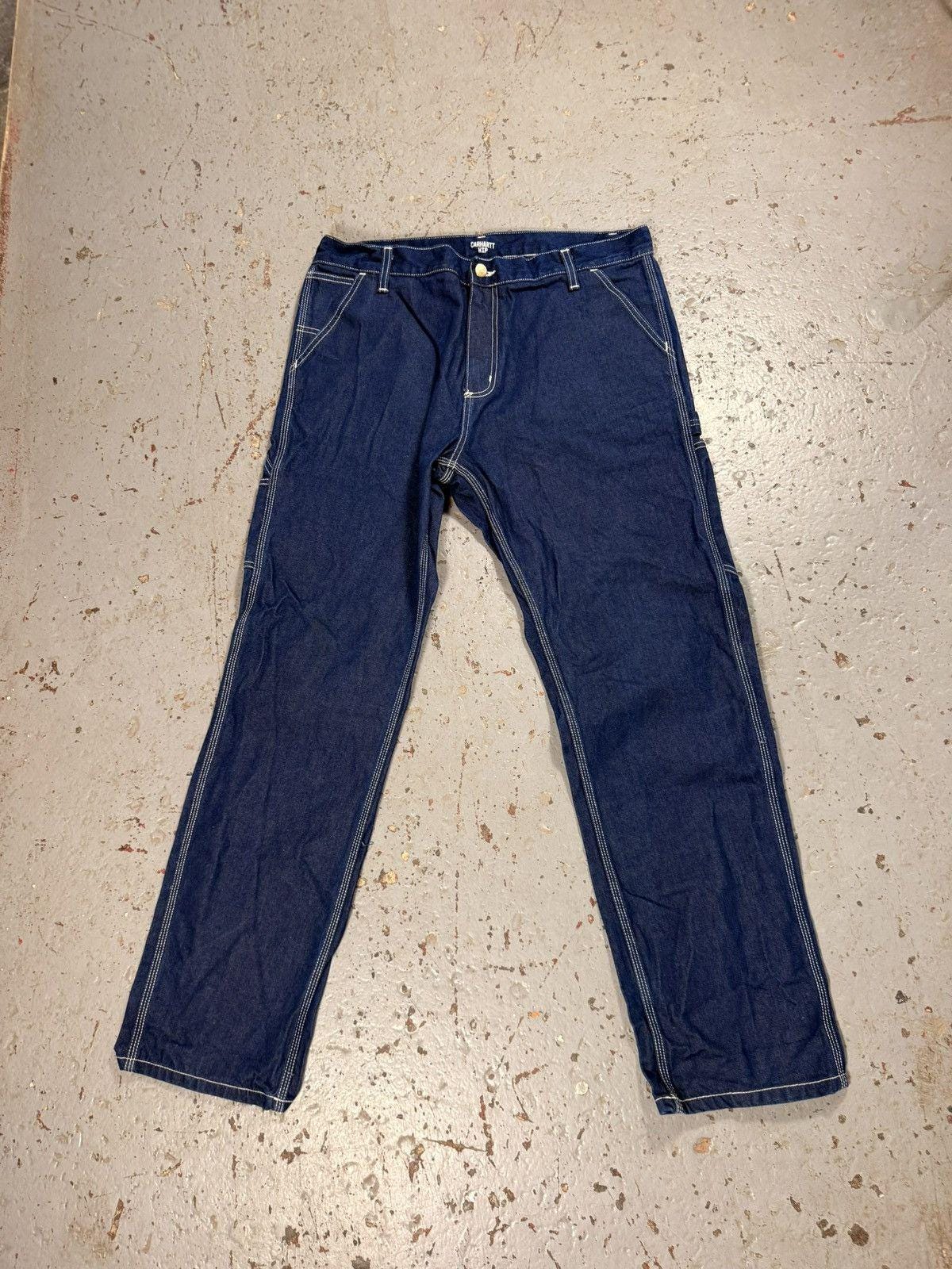 Carhartt Wip Dry Denim Carpenter Pants With Lined Edges - Etsy