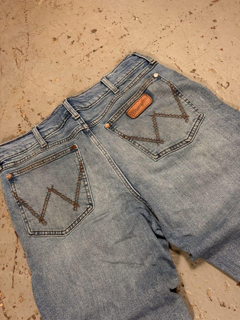 Crazy Vintage Wrangler Bootcut Denim Cowboy Jeans image 3