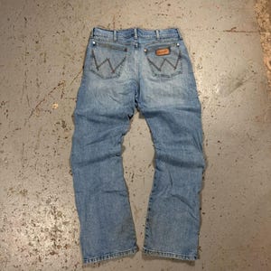 Crazy Vintage Wrangler Bootcut Denim Cowboy Jeans image 1