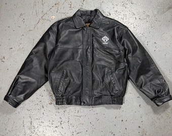 Hard Rock Cafe Las Vegas Vintage Black Leather Bomber Jacket, M - Etsy