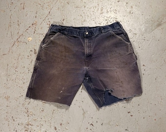 Pantalones cortos vaqueros Carhartt vintage desgastados y desteñidos