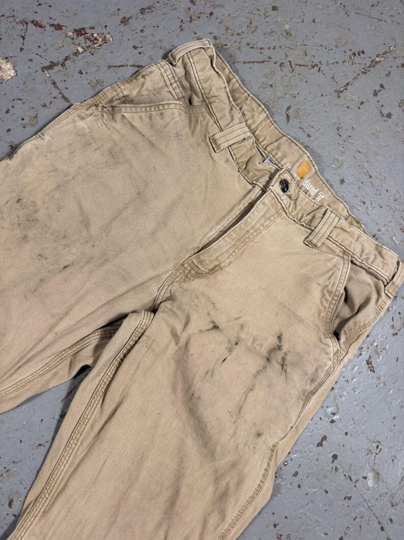 Vintage Distressed Stained Carhartt Carpenter Pants image 2