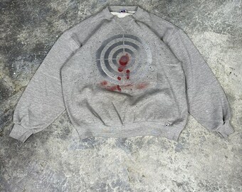 Sudadera con cuello redondo Bullseye de Russell vintage