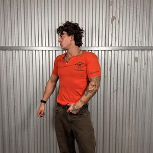 Vintage 70s Style Single Stitch Waverley Baseball Tee