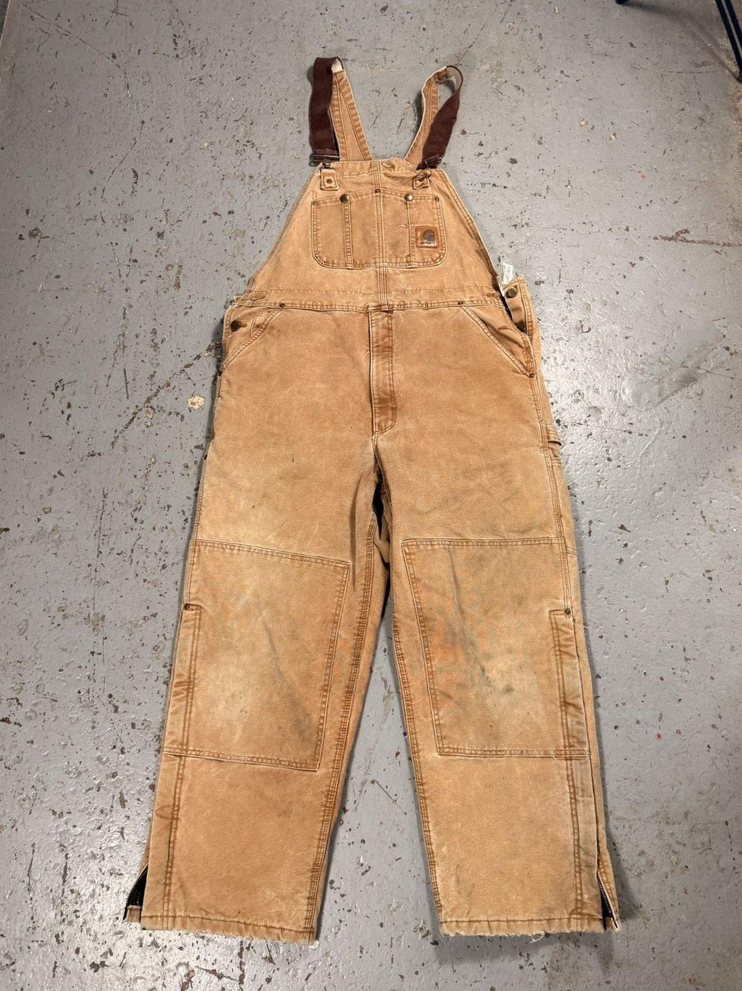 Vintage Distressed Double Knee Carhartt Overalls - Etsy