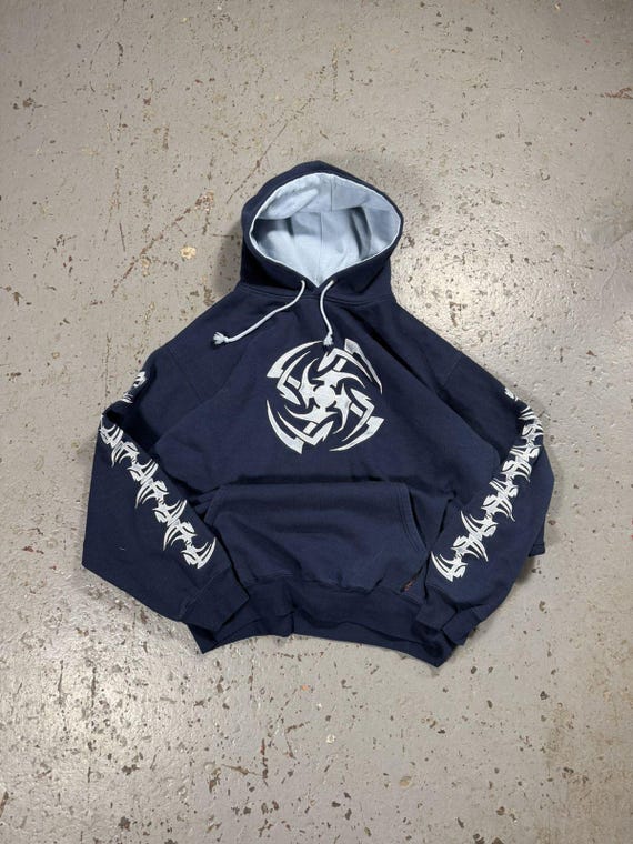 Insane Y2k Neo Tribal Sapphire Lounge Hoodie - Etsy