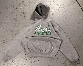 Vintage Distressed Russell Athletics Huskies Grey Hoodie