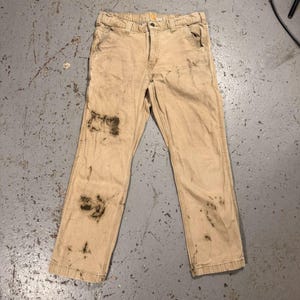 Vintage Distressed Stained Carhartt Carpenter Pants image 1