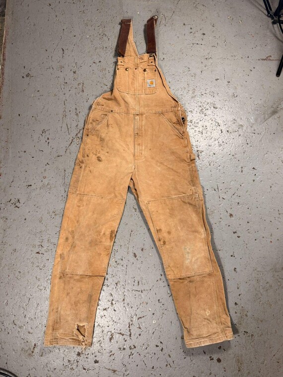 Vintage Perfectly Distressed Carhartt Beige Overalls - Etsy