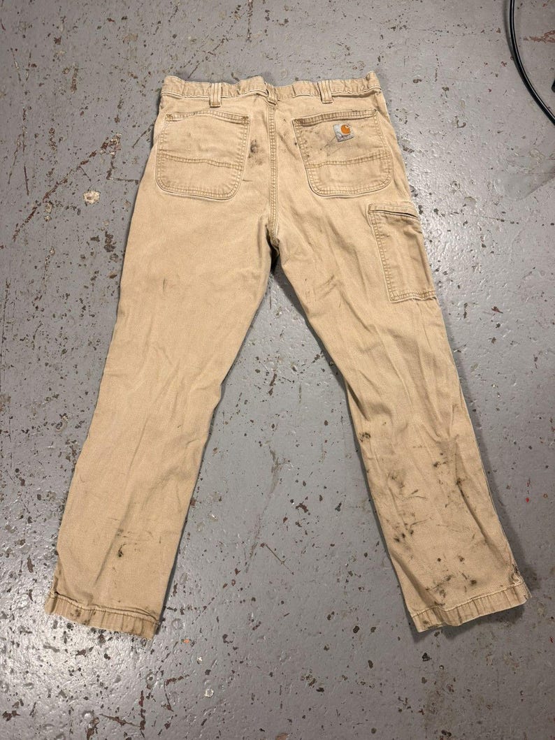 Vintage Distressed Stained Carhartt Carpenter Pants image 9