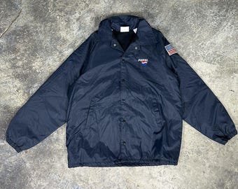 RARE Vtg 80s Sprite Green Nylon Bomber Jacket With Retired Logo