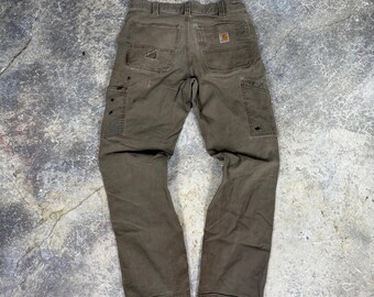 Thrashed Carhartt Double Knees Pants - Etsy