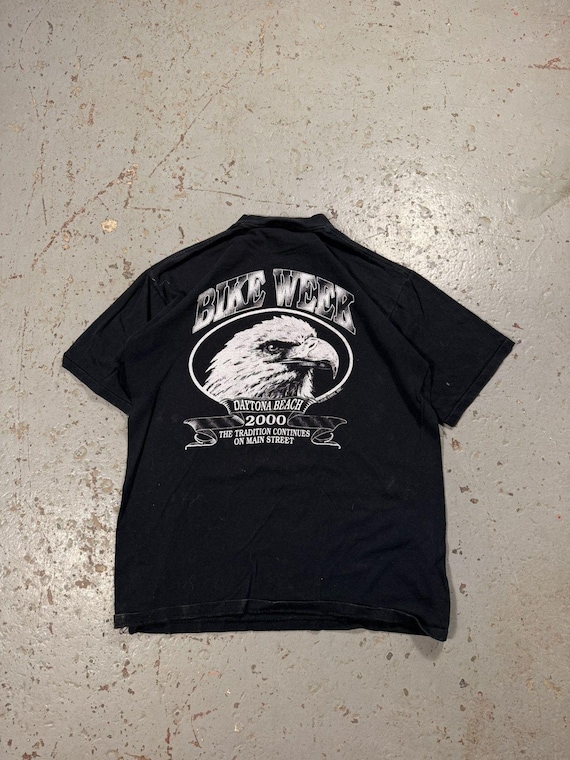 バイク スカル tシャツ ヴィンテージバイクウィーク スカルTシャツ - 日本