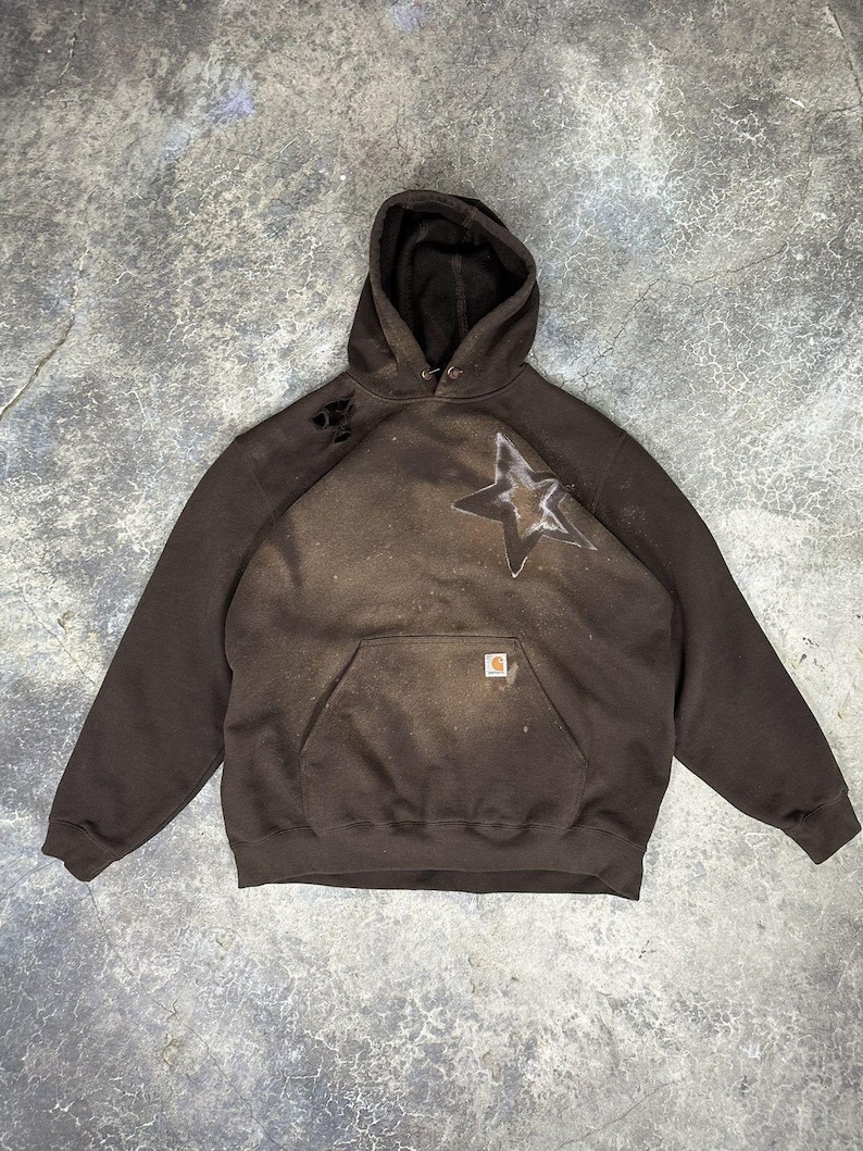 Vintage Distressed Carhartt Hoodie image 1