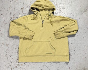 Carhartt vintage con cremallera de un cuarto, perfectamente desteñida y desgastada.