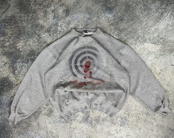 Sudadera con cuello redondo Bullseye de Russell vintage