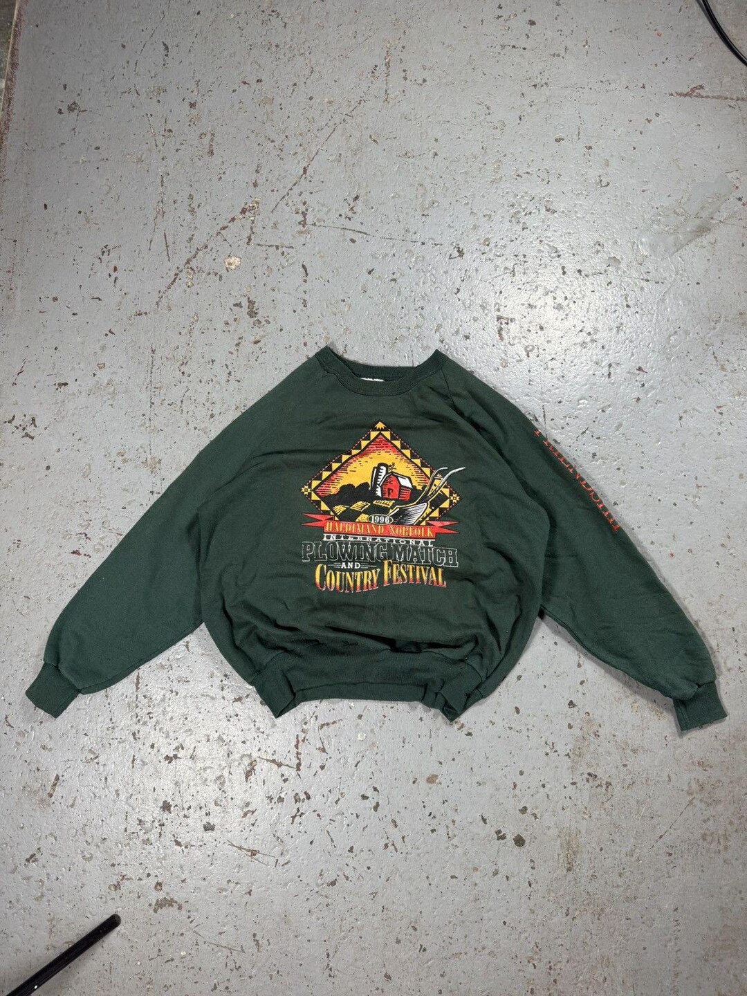 Vintage 1996 International Plowing Country Festival Sweater - Etsy