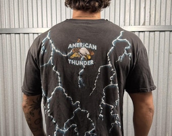 H*D様 90s AMERICAN THUNEER ユニコーン Tシャツ フェー 90s American Thunder ユニコーン Tシャツ ブラック XL Vintage 90s