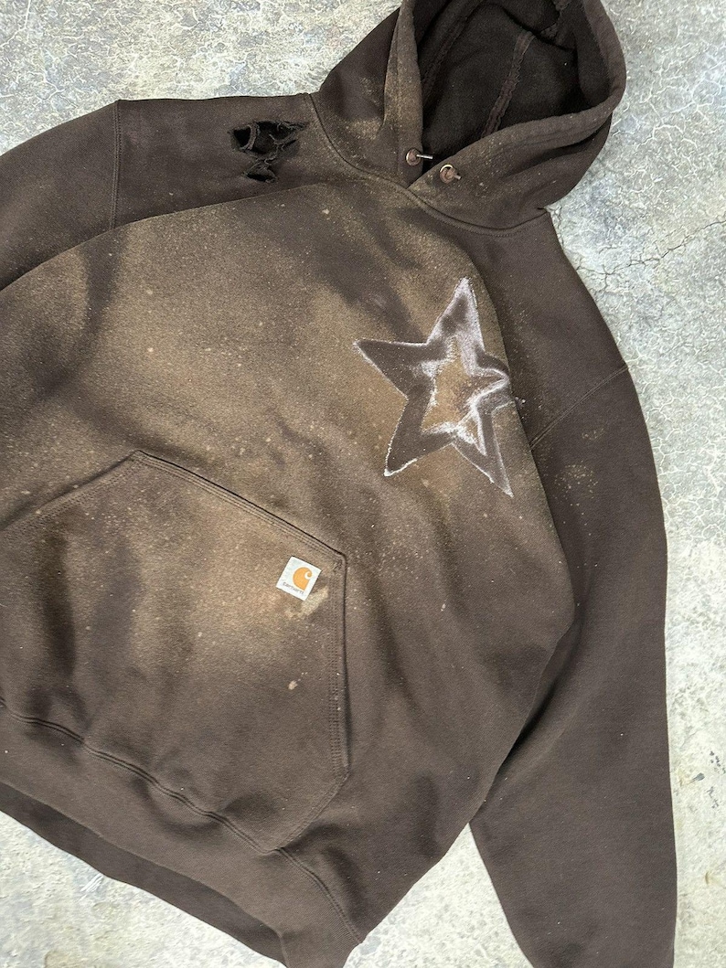 Vintage Distressed Carhartt Hoodie image 2