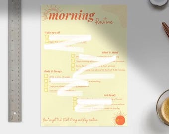 Morning Routine Checklist | Daily Self-Care Printable (PDF)
