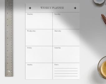 Minimalist Weekly Planner Printable | Undated A4 Schedule (PDF)