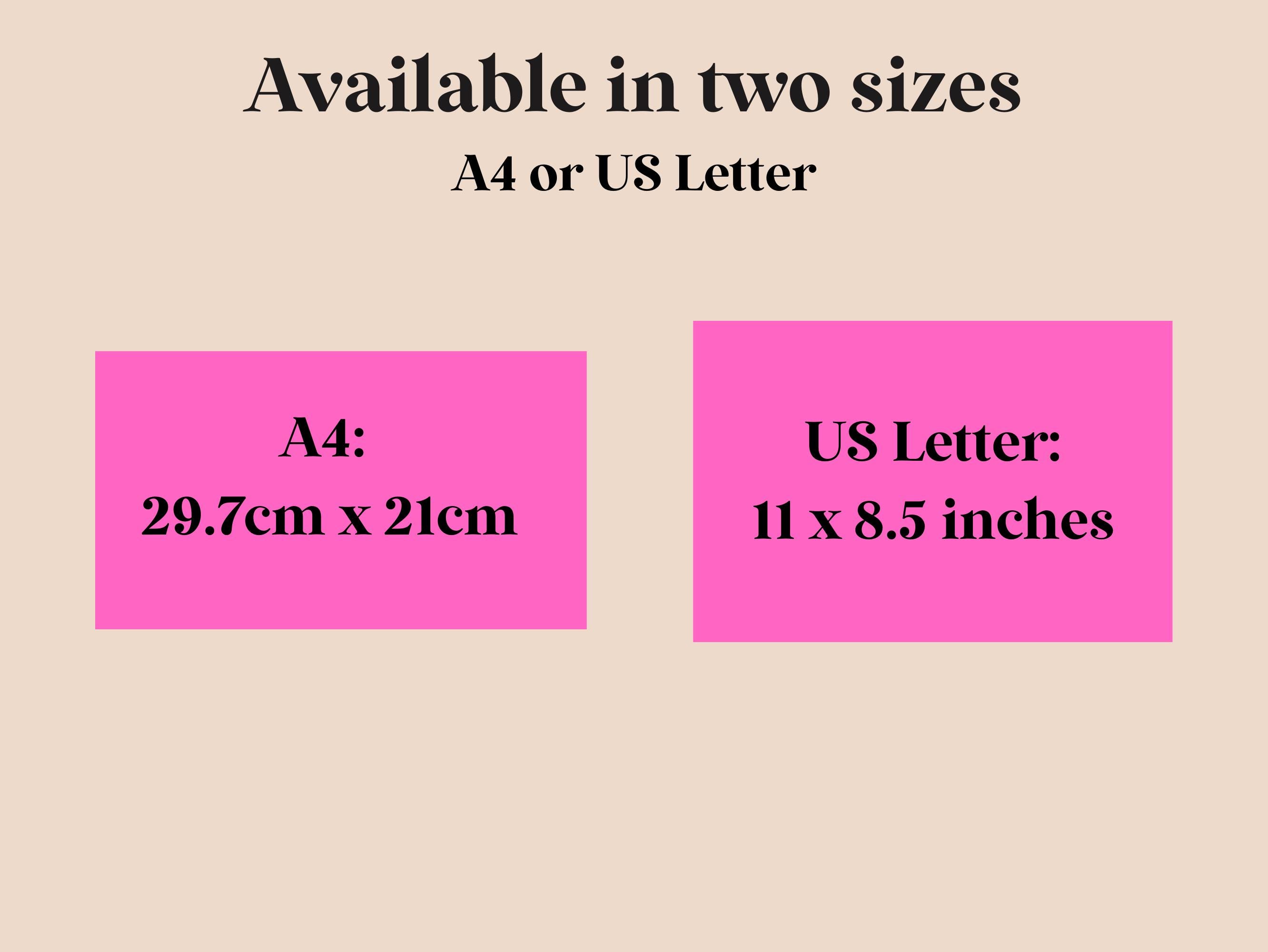 2025 Calendar | PDF Printable Digital Download | Calendar 2025 Script