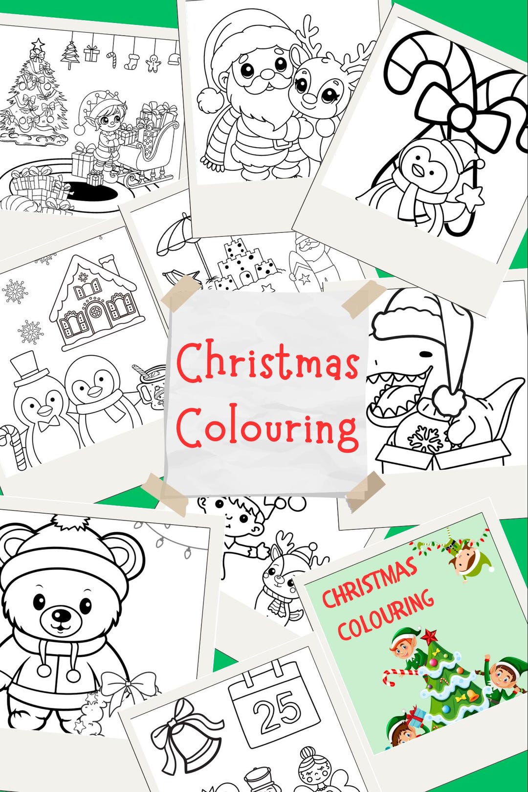 Christmas Colouring Book PRINTABLE - Etsy