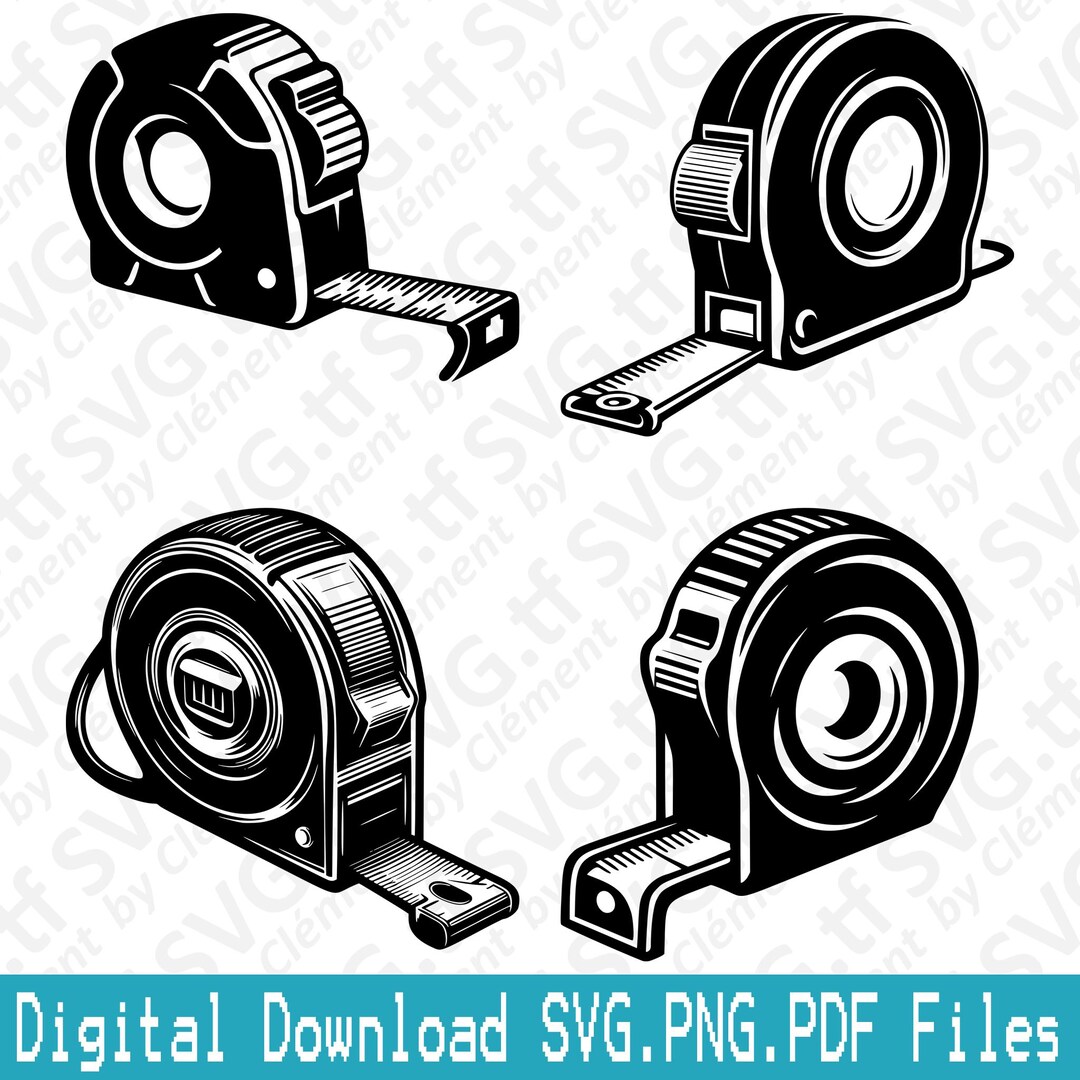 Measuring Tape. SVG PNG PDF Files. Logo Tool Carpentry Hobby Contractor ...
