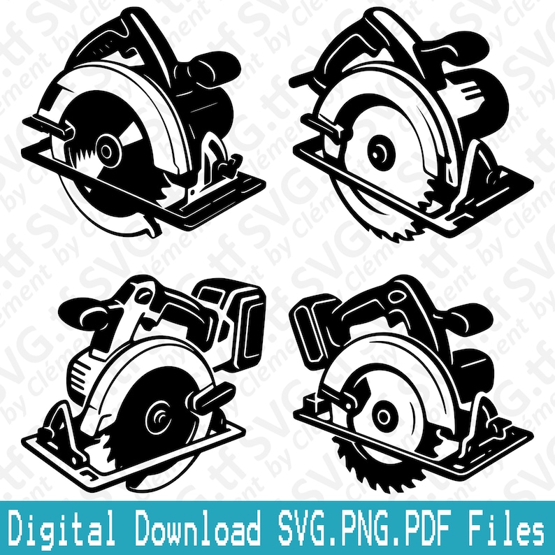 Circular Saw. SVG PNG PDF Files. Logo Tool Wood Workshop Contractor ...
