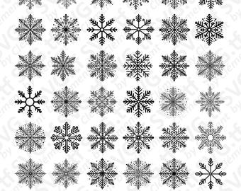 Snowflake. SVG PNG PDF files. Winter Snow Christmas Gift Vector Clipart Print Cut Engrave Laser Cricut Silhouette.