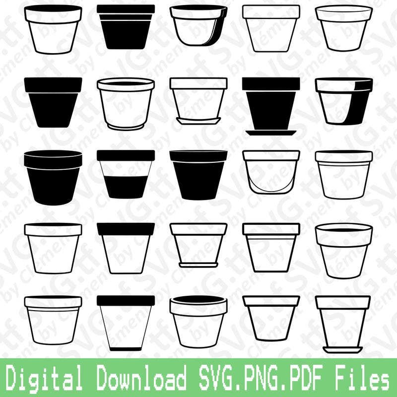 Planter Print Template Etsy Planter Print Template Etsy