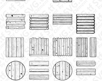Wood Plank. SVG PNG PDF files. Board Fence Sign Outdoor Garden Vector Clipart Print Cut Engrave Laser Cricut Silhouette.