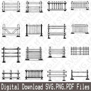 Puede incluir: Un conjunto de diez dibujos en blanco y negro de diferentes estilos de vallas. Las vallas están dibujadas en un estilo simple y minimalista y serían adecuadas para su uso en una variedad de proyectos, como decoración del hogar, manualidades o diseño digital.