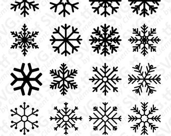 Snowflake. SVG PNG PDF files. Winter Snow Christmas Gift Vector Clipart Print Cut Engrave Laser Cricut Silhouette.