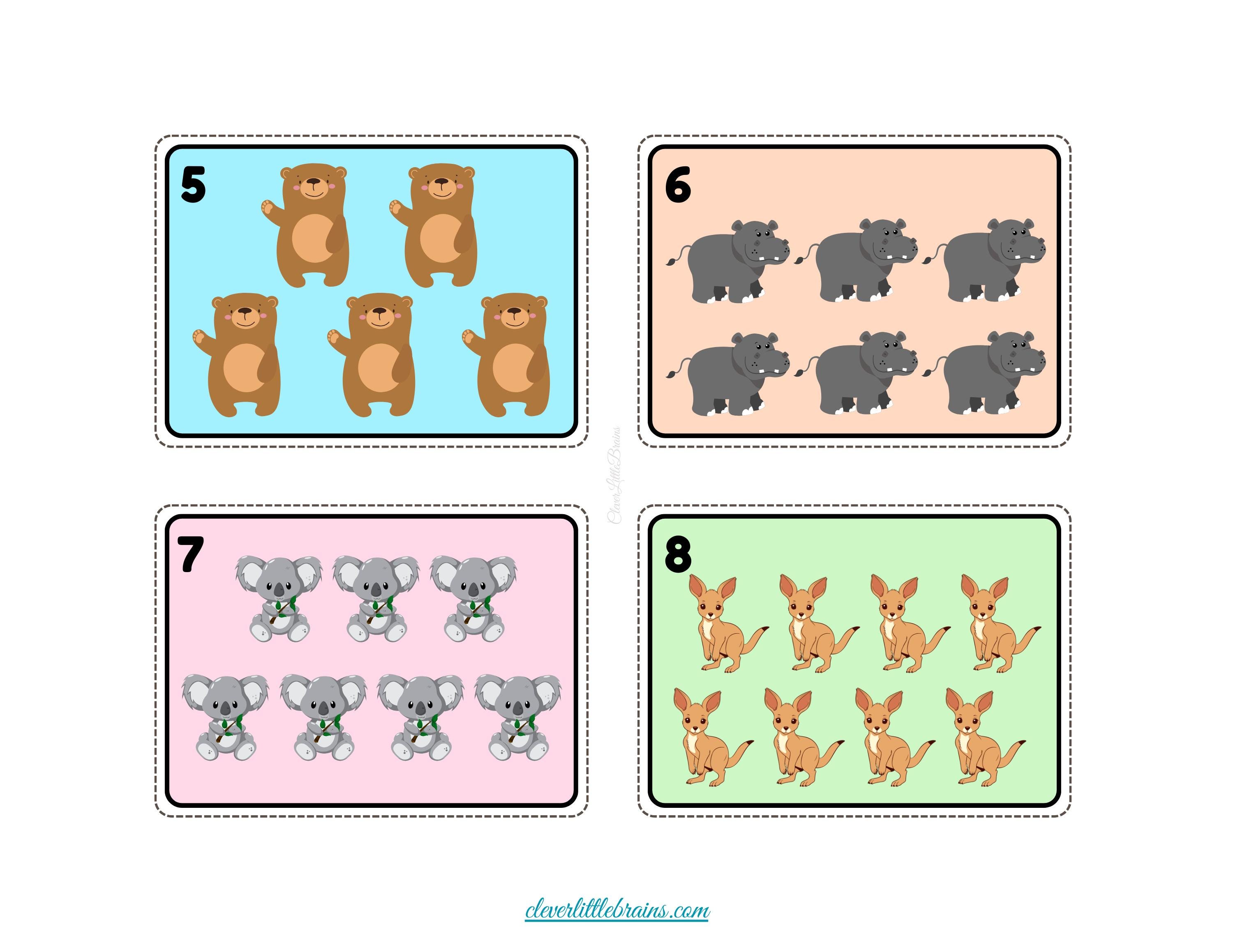 Number Tracing and Object Matching Activity | Objects Counting | 1 - 10 ...